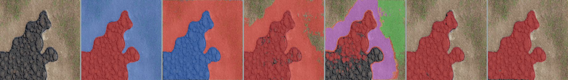 CSTD 009471: input, ground truth, and each model's partition